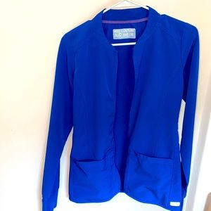 Royal blue scrub jacket